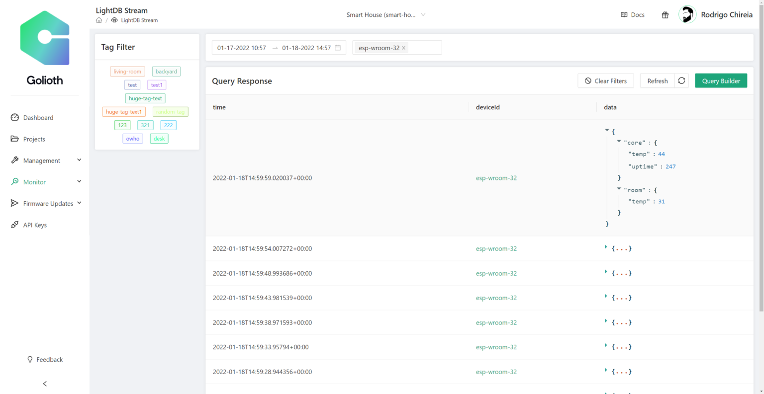 Using WebSockets with Grafana - Golioth