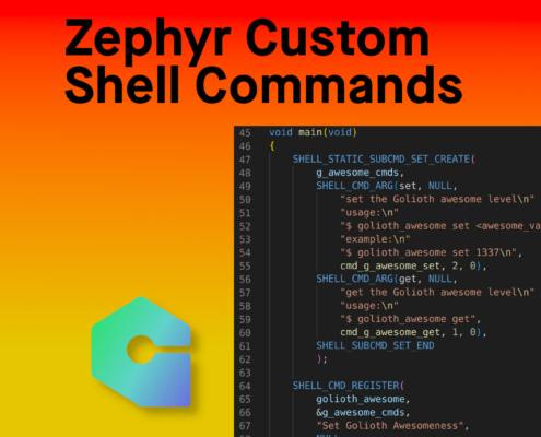 Zephyr custom shell commands