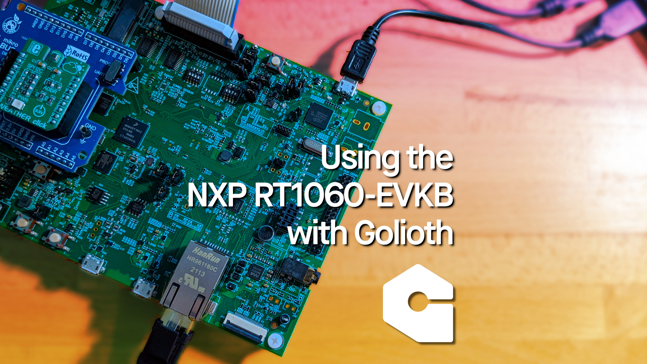 Using the NXP RT1060-EVKB Ethernet board with Golioth - The