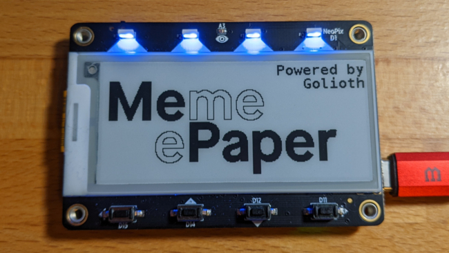 MePaper powered by Golioth