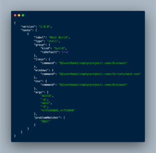 VS Code tasks.json example