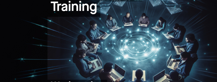 A group of engineers sitting in a circle, learning together