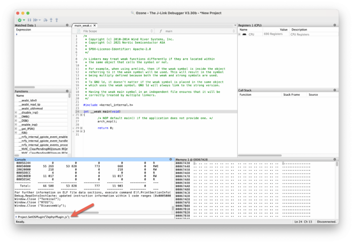 Debugging nRF9160 Zephyr applications with Ozone - The Golioth ...