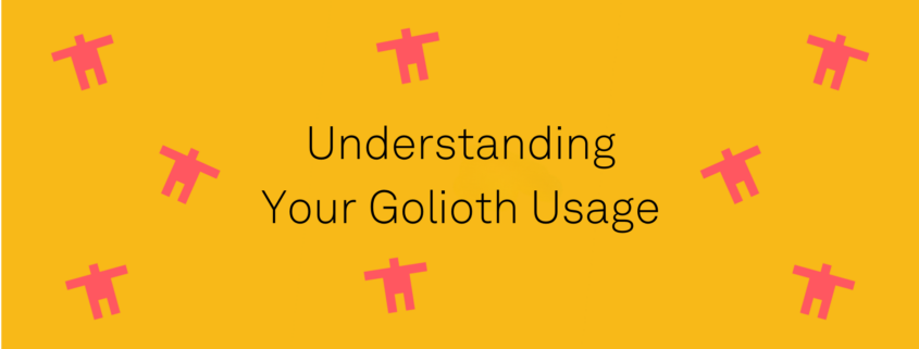 Black text on yellow background that reads "Understanding Your Golioth Usage".