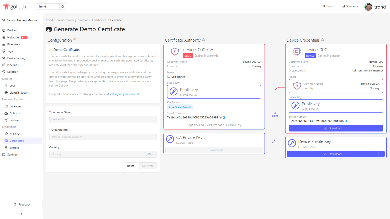 New Console Feature: The Certificate Generator - The Golioth Developer Blog